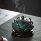 Porcelain Lotus Backflow Incense Burner