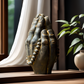 Praying Hands Sculpture with Prayer Beads Decor