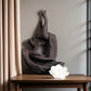 Purple Clay Buddha's Hand with Lotus Backflow Incense Burner