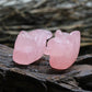 Rose Quartz Mandarin Duck Figurine