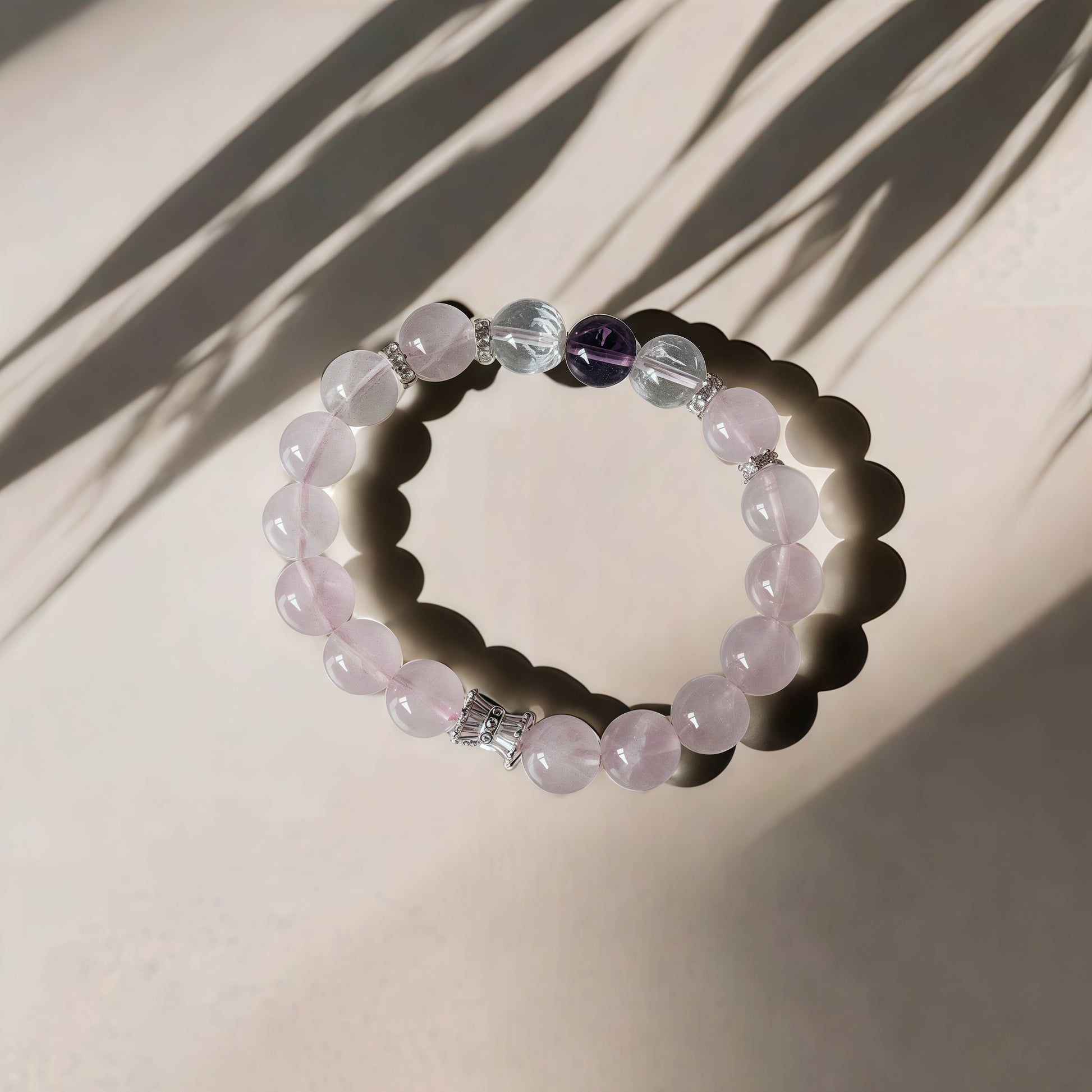 Rose Quartz × Clear Quartz × Amethyst Bracelet