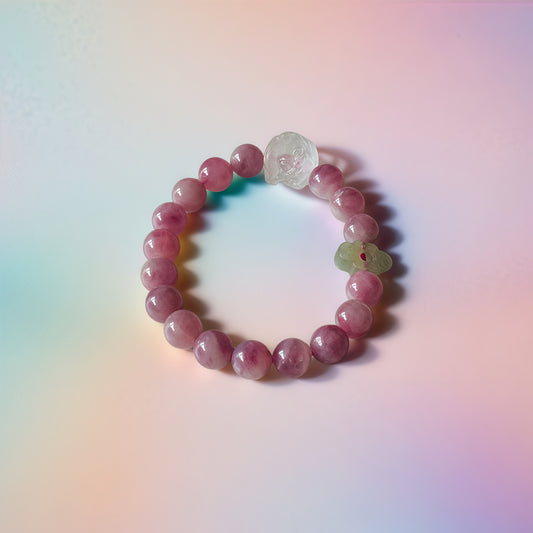 Rose Quartz × Nephrite × Selenite Bracelet