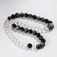 Silver Sheen Obsidian × Clear Quartz Bracelet