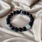 Silver Sheen Obsidian × Aquamarine × Tiger’s Eye Bracelet