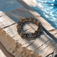 Smoky Quartz × Silver Snake Bracelet