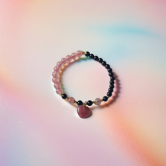Strawberry Quartz × Garnet Love Bracelet