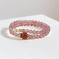 Strawberry × Clear Quartz Dual Energy Bracelet