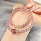 Strawberry × Clear Quartz Dual Energy Bracelet