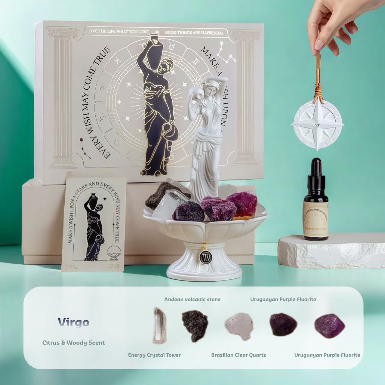 Virgo_Zodiac_Crystal_Aromatherapy_Set_Personalized_Diffuser_Collection_FUVIBE_
