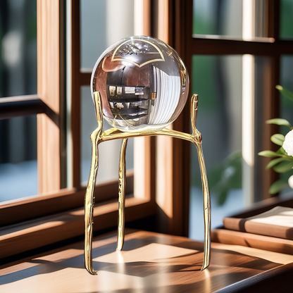 White Crystal Ball Decor - Meditation × Focus × Seeking tranquility