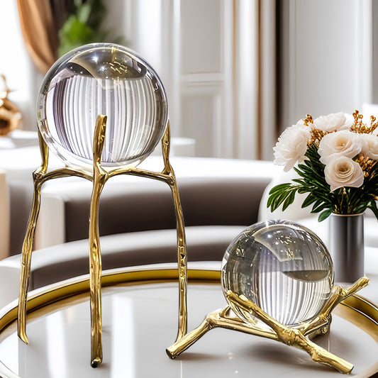 White Crystal Ball Decor - Meditation × Focus × Seeking tranquility