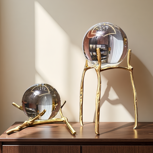 White Crystal Ball Decor - Meditation × Focus × Seeking tranquility